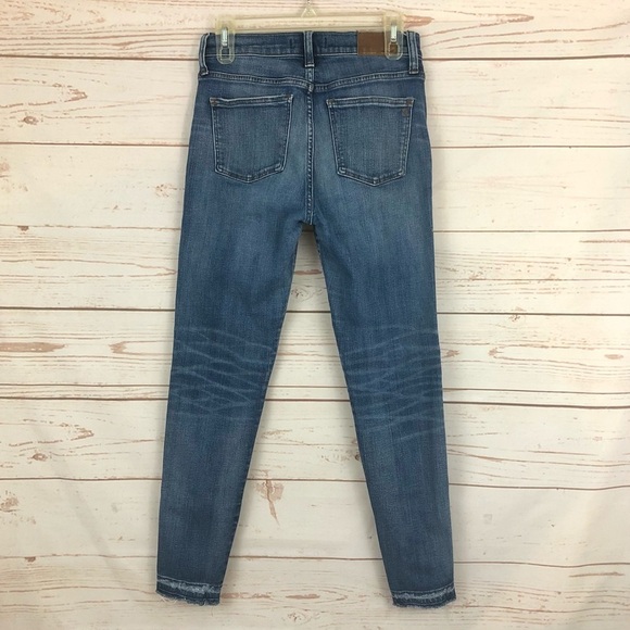 Madewell 9" High-Rise Skinny Jeans Allegra Wash Released Chewed Hem STYLE #K1868 - Picture 8 of 16
